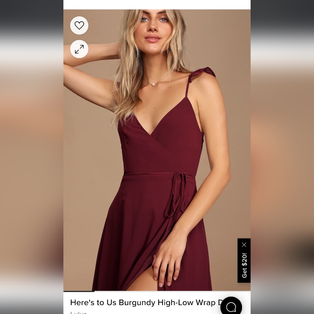 Lulu's Burgundy Here's to Us dress size small